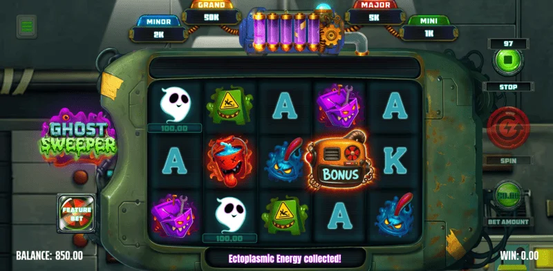 Ghost Sweeper - ekto-plazmik enerji skalası tetiklenme anında