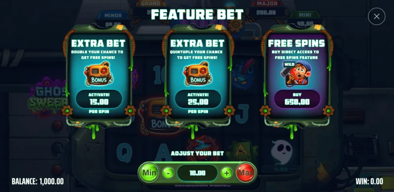 Ghost Sweeper - fiyat seçenekleriyle Bonus Satın Alma penceresi