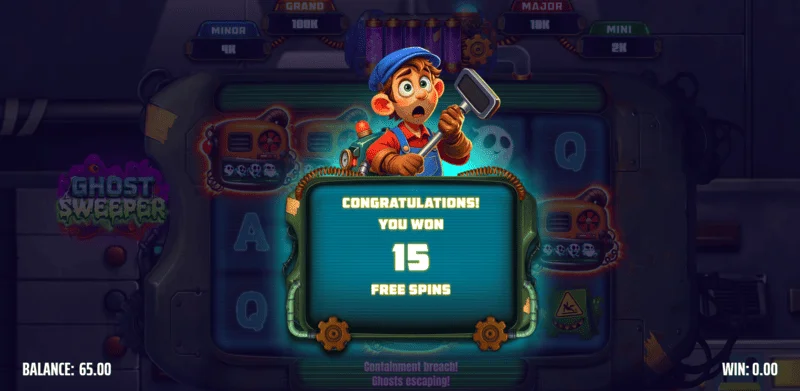 Ghost Sweeper - Free Spins başlatılıyor